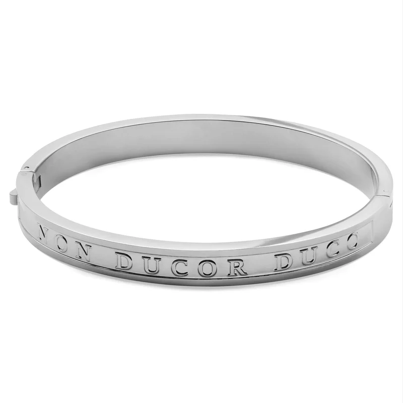 Arie Silver-tone Duco Bangle Bracelet for Men