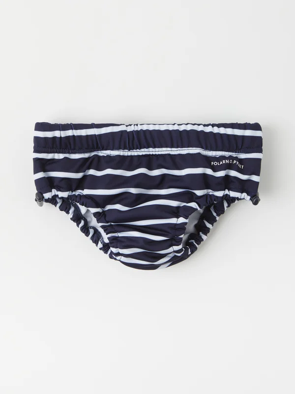 Polarn O. Pyret - Striped swim nappy - 62 - 68 - Childrenswear - blue