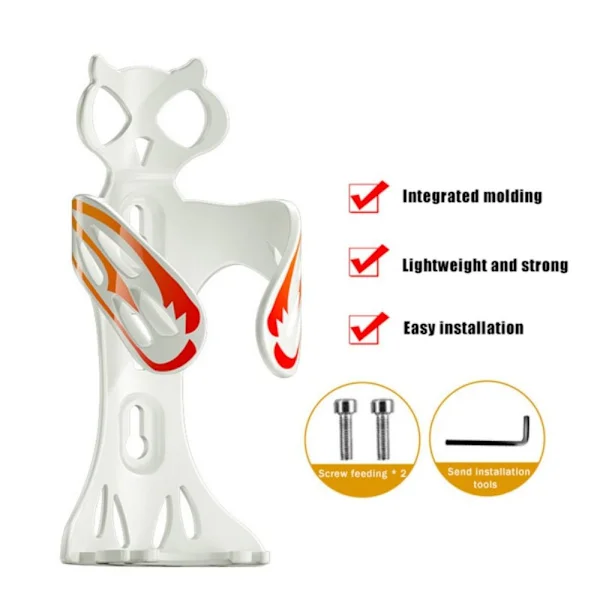 Sykkel Vannflaskeholder Sykkel Kettle Cup Cage WHITE&RED