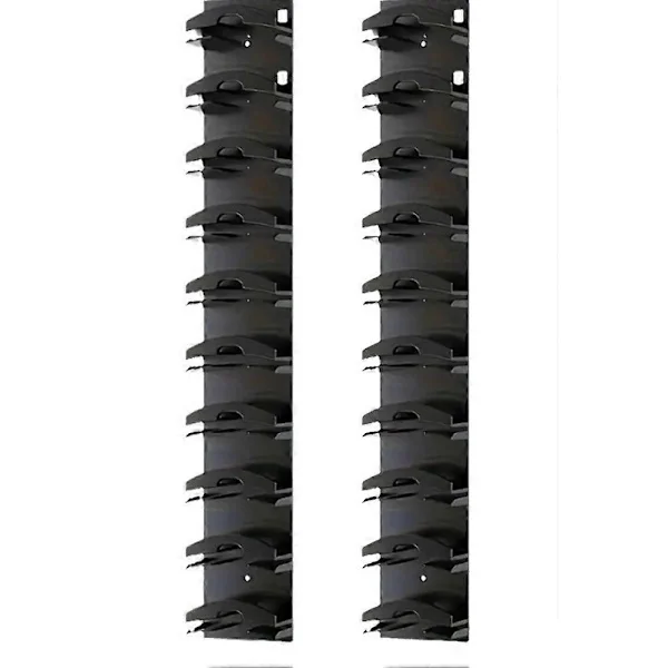 2-pack Hat Organizer for Baseball Caps, Wall Hat Rack with Strong Adhesive, Holds up to 20 Hats, Hat Hanger-FS- Black