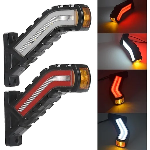 2 stk LED-sidemarkeringslys, 12/24V Universal LED-sidemarkeringslys Surroun