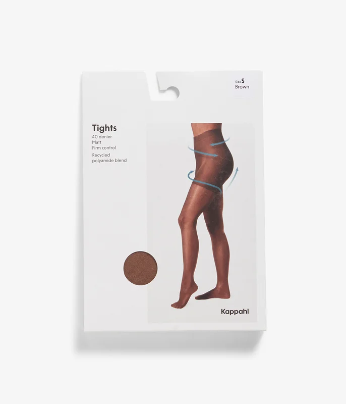 Kappahl | 40 den firm shape control top strømpebukse Brun M | Dame