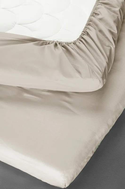 Jotex - Mini Stretchlaken 70x160 Cm Økologisk Beige - ZACK - Kjøp Laken hos Jotex