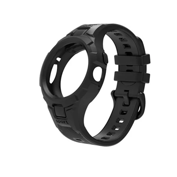 TPU Sportband Kompatibelt med Google Pixel Watch 2 / Google Pixel Watch med Integrerat Fodral Black