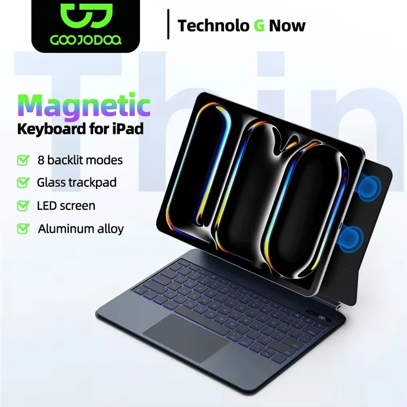 AliExpress - Leichte magische Tastatur für iPad Air 2025 Hülle für iPad Air 6 11 2024 Pro 13 Pro 11 2024 für iPad Pro 12.9 Air 4 5 10.9
