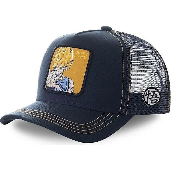 Laadukas Anime Sarjakuva Merkki Snapback Lippis Puuvilla Baseball Lippis Miehet Naiset Hip Hop Isä Verkkohattu Rekkakuski Dropshipping SUPER SAIYAN 