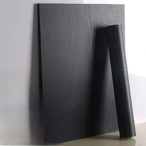AliExpress - Papier peint auto-adhésif en pvc noir, grain de bois épais, film boeing pour meubles, armoires de cuisine, papier peint en vinyle de 