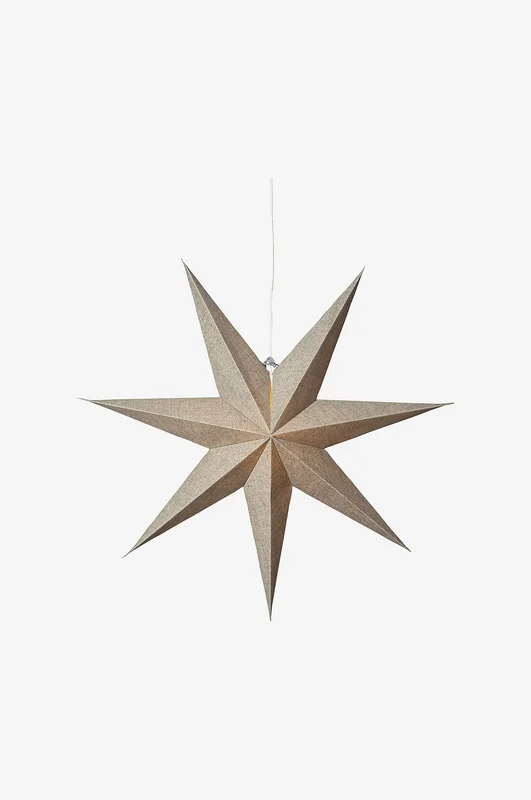 Star Trading - Paperitähti Cotton 60 cm - Vihreä - Joulun koristevalot - - Homeroom