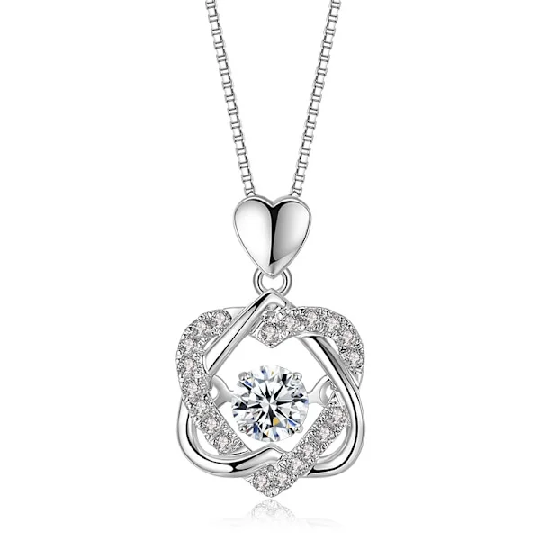 S925 Silverhalsband för kvinnor med nyckelbenskedja, present till kvinnor
