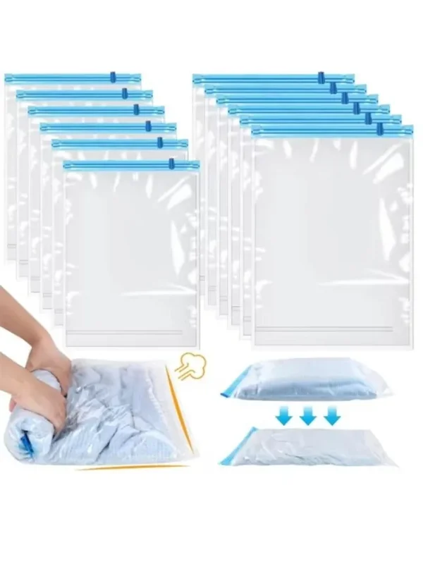 AliExpress - Wiederverwendbare Luft-Vakuumbeutel für Reisekleidung, aufrollbare Kompressions-Aufbewahrungsbeutel für Koffer, Oberteile, Hosen, 
