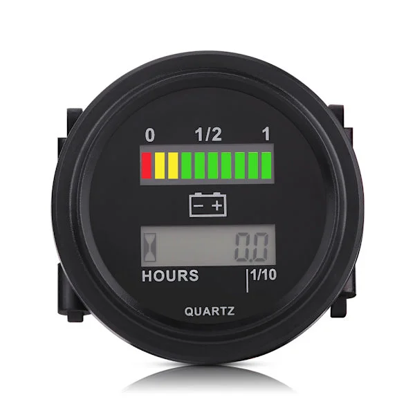 12V/24V/36V/48V/72V LED Digital Battery Indicator with Hour Meter for Golf Cart
