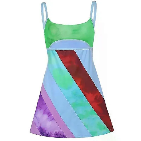 Elokuva 13 Going On 30 Jenna Rink Cosplay -asu Naisten Kesäinen Seksikäs Mekko Suddenly 30 Vintage-kuvioinen Puoliksi Läpinäkyvä Kotelomekko Mini Slip