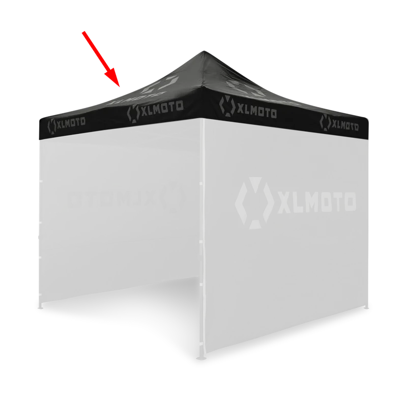 Telo per Tetto Gazebo XLMOTO per Gazebo Easy-Up Nero (Solo Telo)