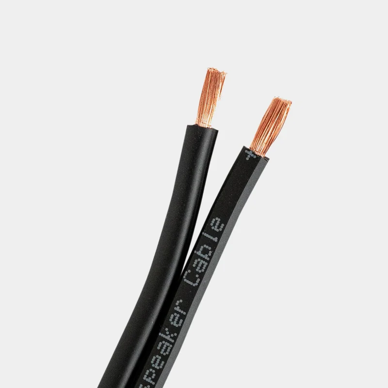 Luidsprekerkabel Proson, zuurstofvrij koper (OFC / Oxygen Free Copper), per strekkende meter, zonder connector, zwart
