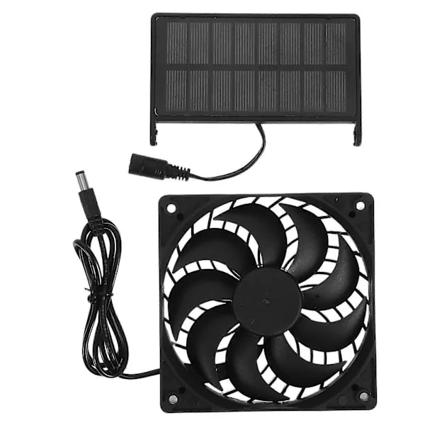 Ventilationsfläkt Soldriven Elektrisk Fläkt För Växthusodlare Enkel Att Installera Inga Komplicerade Kablar Krävs 12.00X12.00X2.40Cm