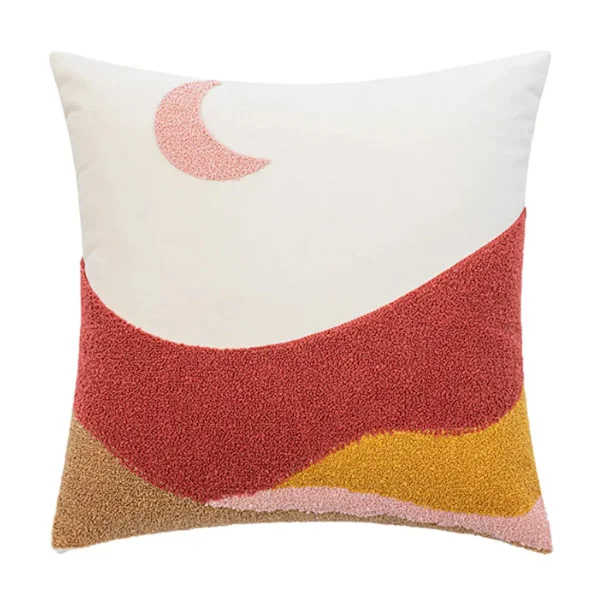 Boho putetrekk 45x45 Dekorative putetrekk Naturlandskap Moderne putetrekk for sofa utendørs hjemmeinnredning, (stil: stil 4;)