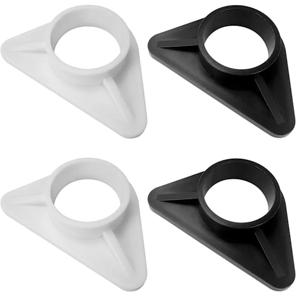 Diskbänksförstärkning, 36 mm diameter, kompatibel med diskbänkar i rostfritt stål, kranstabilisatorer och triangulära kökskranar. (4-pack: 2 svarta, 2