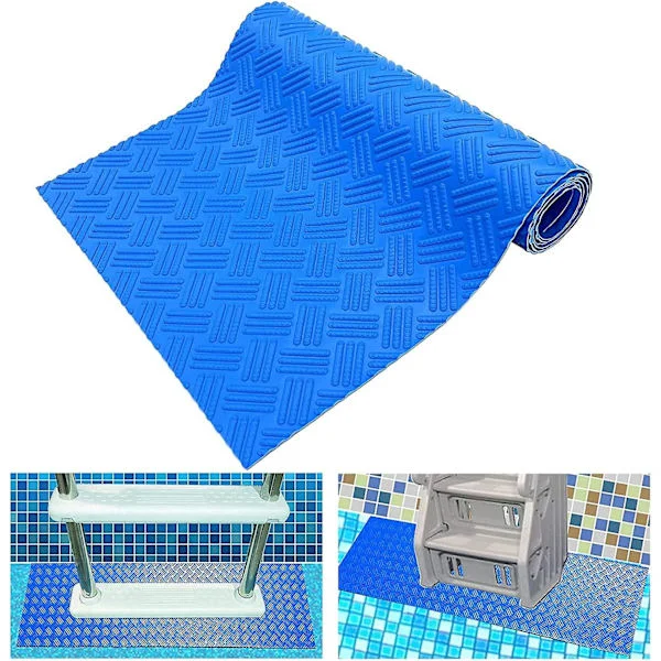 Pool Ladder Mat 2390cm Stegematta Med Halkskyddad Textur Pool Trappmatta För Pool Stegar Och Badrum