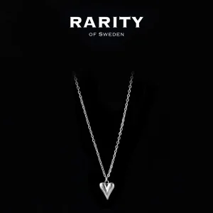 Heart Necklace - Silver: Silverhalsband med hjärthänge Rarity