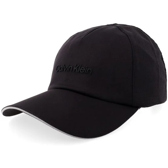 Calvin Klein - Black unconstructed Czapka Z Daszkiem - Micro Twill W Silicone Black Dad Cap @ Hatstore