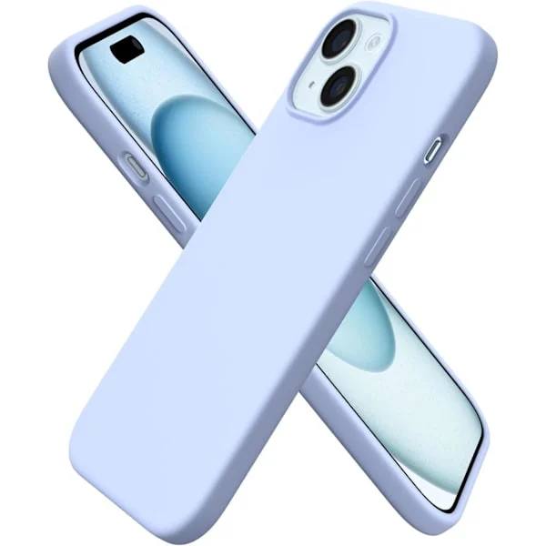 iPhone 15 Skal, Flytande Silikonskal för 6,1 tums iPhone 15, Ultratunt Skal, Fulltäckande Stötsäkert Skyddande Mjukt Skal