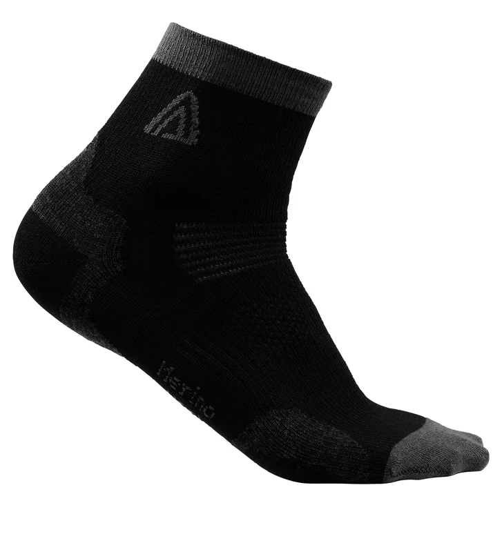 Aclima Running Socks 2-pack Iron Gate/Jet Black (Svart) - Unisex - 44-48