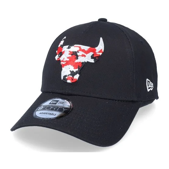 New Era - NBA Sort adjustable Kasket - Chicago Bulls Wild Camo 9FORTY Black Adjustable @ Hatstore