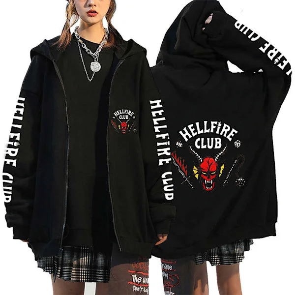 Stranger Things 4 Women Sweatshirt Hoodie Oversized Coat Z X