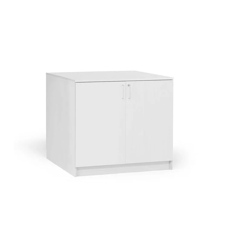 Wooden storage cabinet THEO, 900x1000x600 mm, lockable, white