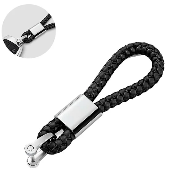 Keychain Hand-Woven Leather Keychain Car Keychain Gift Compatible With Men And Women Mom