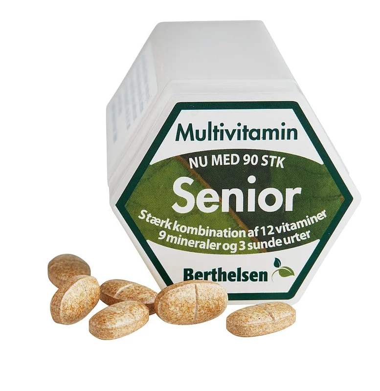 Berthelsen Senior Multivitamin 90 tabl, Helse & Madvarer, Vitaminer, Multivitaminer