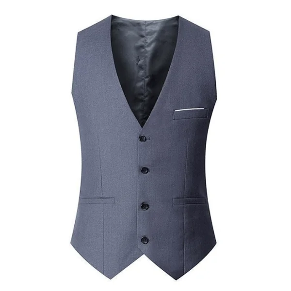 【BQ】Men's Suit Vest, Men's Business Vest, Grey XL
