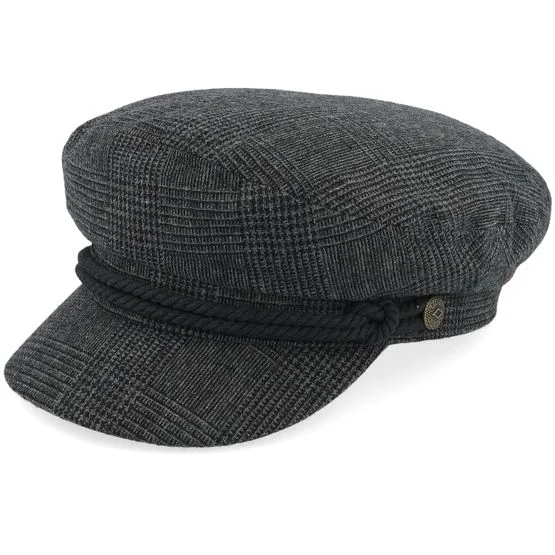 Brixton - Grau Cap - Fiddler Cap Grey Shadow Plaid Vega Cap @ Hatstore