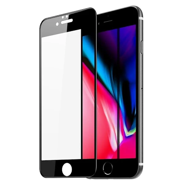 [2-PACK] Härdat Glas Skärmskydd iPhone 8 Plus / iPhone 7 Plus - Svart