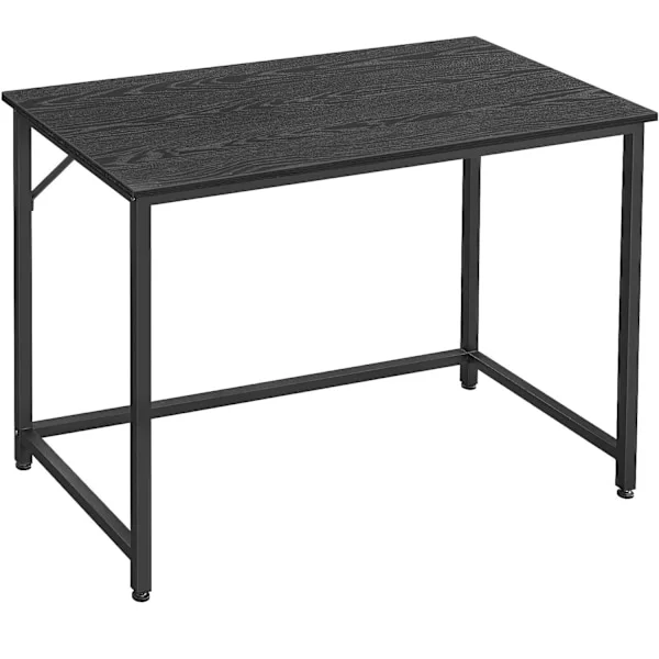 Vasagle skrivebord, lille computer skrivebord, kontor skrivebord, 50 x 100 x 75 cm, metalram, sort
