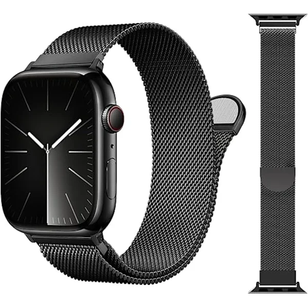 Urrem, kompatibel med Apple Watch rem 38 mm 40 mm 41 mm til kvinder og mænd, magnetiske armbånd til iWatch rem serie 9 8 7 6 5 4 3