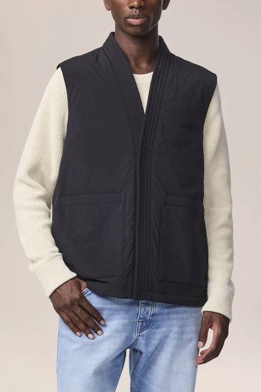 NN.07 Yuki Vest Herre Sort Genanvendt Polyamid
