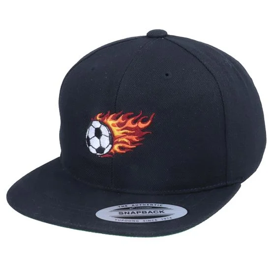 Forza - Black snapback Czapka Z Daszkiem - Kids Flaming Football Black Snapback @ Hatstore