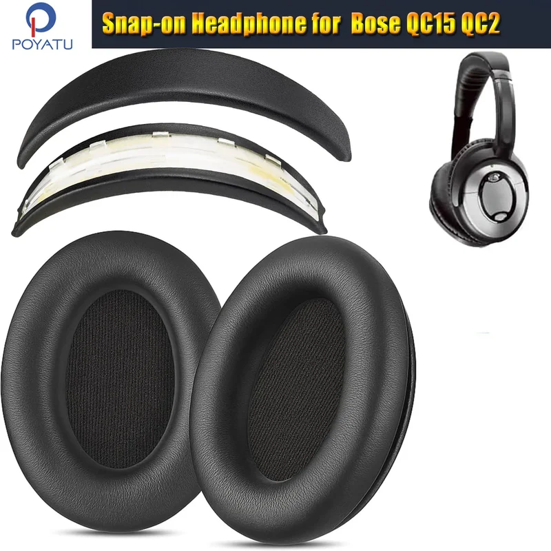 AliExpress - Snap-On-Kopfband und Ohrpolster für Bose QuietComfort 15 (QC15)/ QuietComfort 2 (QC2) Kopfhörer, Ersatz-Kopfband-Ohrpolster