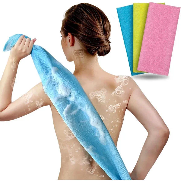 3 stycken - Skrubbhanddukar - Exfolierande handdukar - Exfolierande handdukar - Tvättlapp - Badhanddukar