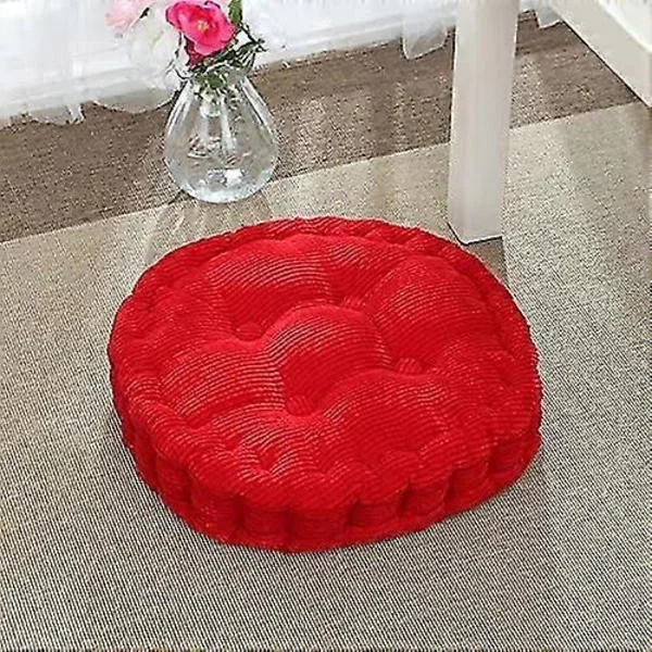 Bekväm Rund Stolsdyna För Hem, Kök, Trädgård, Matsal, Kontor, 40*40cm Röd