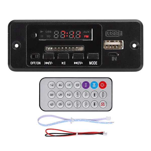 5V MP3-lyddekodningsmodul USB FM-radio MP3-dekodningskort Musikafspiller med effektforstærker