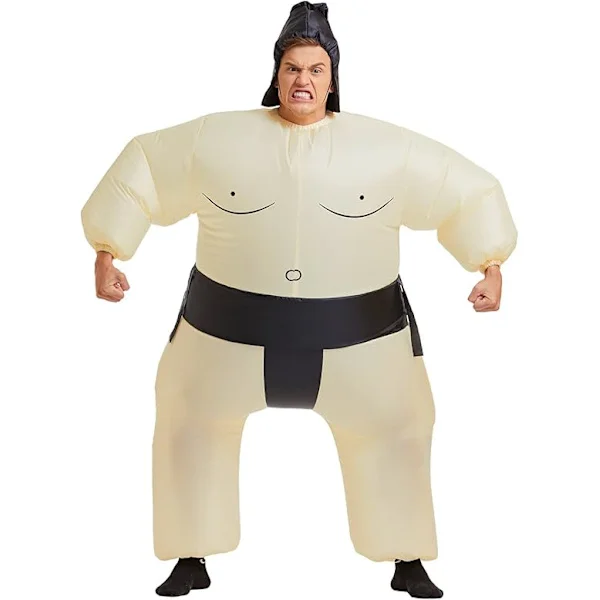 Sumobryder Kostume, Oppusteligt Kostume Sumobryderdragt Oppusteligt Kostume, Pust Kostume Halloween Cosplay-FA- op