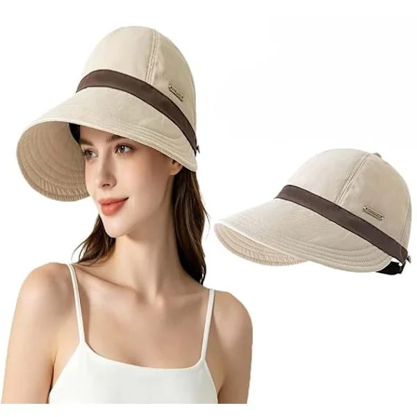 Women's Wide Brim Sun Hat - Quick Dry Polyester Bucket Hat, Adjustable, Suitable for Outdoor Use like Beach, Gardening, and Travel