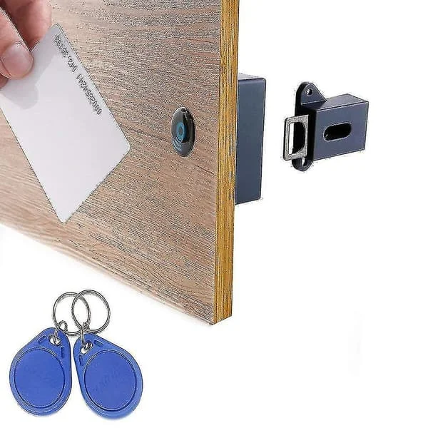 Usynlig elektronisk skaplås, skjult lås, DIY RFID-lås LAT-CH kompatibel med treskap skuff skap