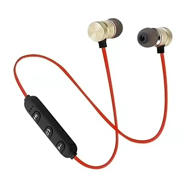 Bluetooth-hovedtelefoner Magnetisk Sport 4.1 Trådløs håndfri headset Halsbånd Hovedtelefoner Stereo Hovedtelefoner til iPhone Android Guld