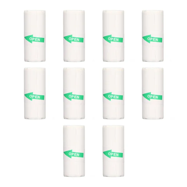 10 Rullar Termiskt Skrivarpapper Portabelt Termiskt Självhäftande Mini Utskriftspapper för Etiketter Felaktiga Frågor Foto 57x25mm