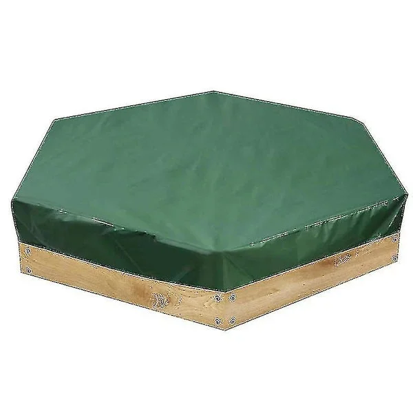 [CA] Sandlåda Skydd, Vattentätt Dammtätt Sandlåda Pool Skydd Hexagon Grön Sandlåda Skydd Med Dragkedja 180*150cm