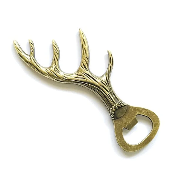 Flaskeåpner i horn / flaskeåpner i metall / dekorativ flaskeåpner i sinklegering
