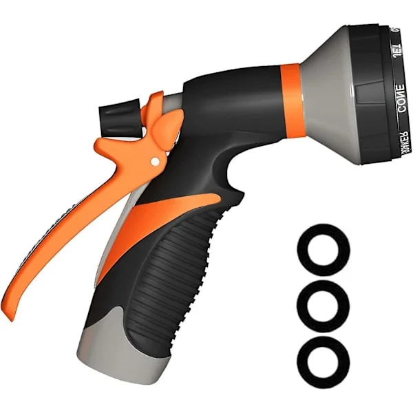 Havevandsslange Dyse Spray Dyse, Vandslange Dyse Komfortgreb Med 8 Justerbare Mønstre Til Vanding Af Planter Og Plæne, Vask Af Bil Og Kæledyr